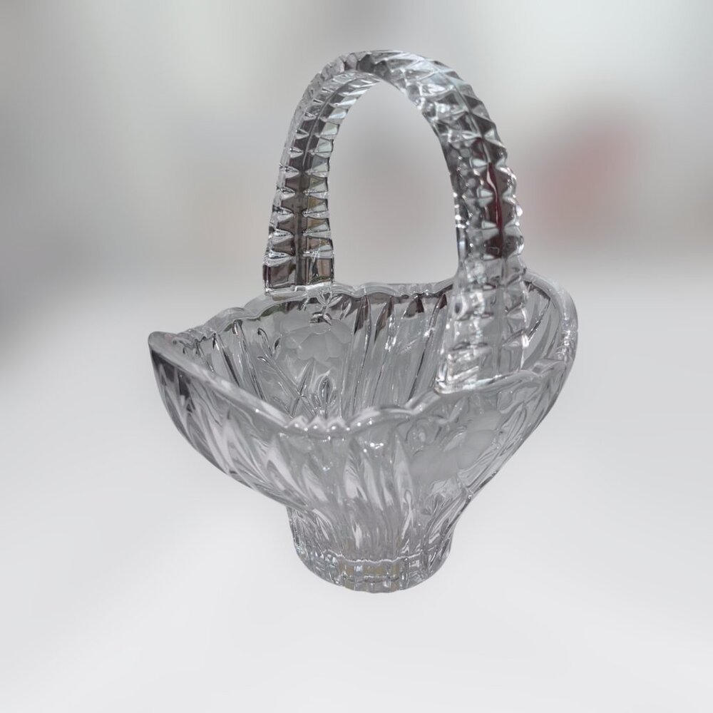 Princess House 6" Crystal Basket Heritage Romance Collection